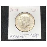 1964-D-KENNEDY HALF DOLLAR