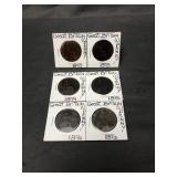 (6) Great Britain Large Cents (1893-1896)