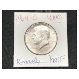 1964-D- UNCIRLATED KENNEDY HALF DOLLAR