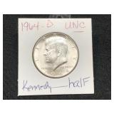 1964-D- UNCIRLATED KENNEDY HALF DOLLAR