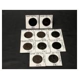 (10) Great Britain Large Cents