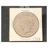 1923 PEACE SILVER DOLLAR