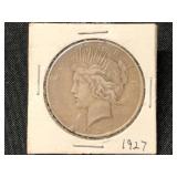 1927 PEACE SILVER DOLLAR