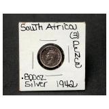 Silver 1942 South Africa 3 Pence