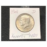 1964-D-KENNEDY HALF DOLLAR