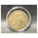Silver 1957 Mexico 1 Peso