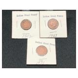 1902&1903&1891 Indian head penny