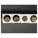 4 Presidential Dollars