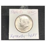 1964-D- UNCIRLATED KENNEDY HALF DOLLAR