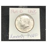1964-D- UNCIRLATED KENNEDY HALF DOLLAR