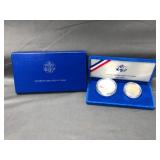 1986 Liberty Half Dollar & Silver Dollar Proof Set