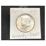 1964-D- UNCIRLATED KENNEDY HALF DOLLAR