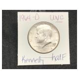 1964-D- UNCIRLATED KENNEDY HALF DOLLAR