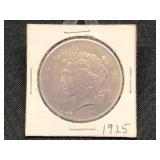 1925 Peace silver dollar