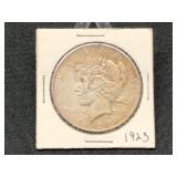 1923 Peace silver dollar