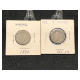 1890&1912 V-Nickel