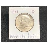 1964-D-KENNEDY HALF DOLLAR