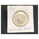 1964-D-KENNEDY HALF DOLLAR