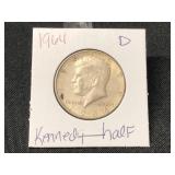 1964-D-KENNEDY HALF DOLLAR