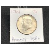 1964-D-KENNEDY HALF DOLLAR