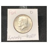 1964-D-KENNEDY HALF DOLLAR