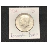 1964-D-KENNEDY HALF DOLLAR