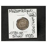 Silver 1935 Mozambique 2.5 Escudo