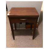 Vintage Singer Sewing Machine in Wood Cabinet - 24