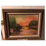 Canvas Moose Painting - 12x16