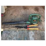 Hedge Shears & Black & Decker Leaf Blower