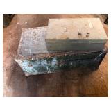 Wooden trunk and metal box