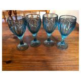 Sky blossoms blue goblet