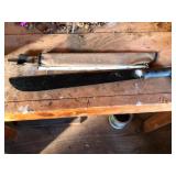 Machete with sheath