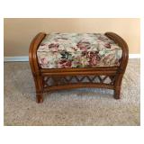 Ottoman with Floral Cushion