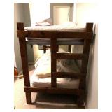 Twin Wooden Bunk Beds with Linens - 82x40x56