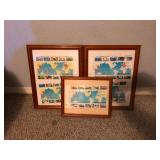 Framed World War II Commemorative Stamp Collection