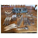 variety of silver flatware