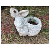 plaster rabbit planter