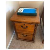 Wood Filing Cabinet with Folders - 21x25x29