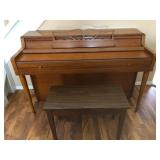 Wurlitzer Piano with Bench & Sheet Music - 56.5x24
