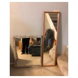 Set of Wooden Framed Wall Mirrors