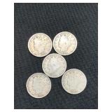 1904-1911-V NICKELS