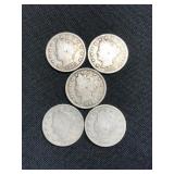 1900-1910-V NICKELS