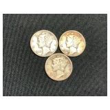 1941-1942-1944 MURCURY DIMES