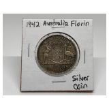 1942 AUSTRALIAN FLORIN SILVER COIN