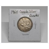 1960 CANADIAN SILVER QUARTER