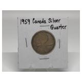 1959 CANADIAN SILVER QUARTER