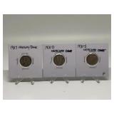 1931-S, 1931-D, 1937 MERCURY DIMES