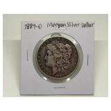 1884-O MORGAN SILVER DOLLAR