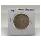 1921-D MORGAN SILVER DOLLAR